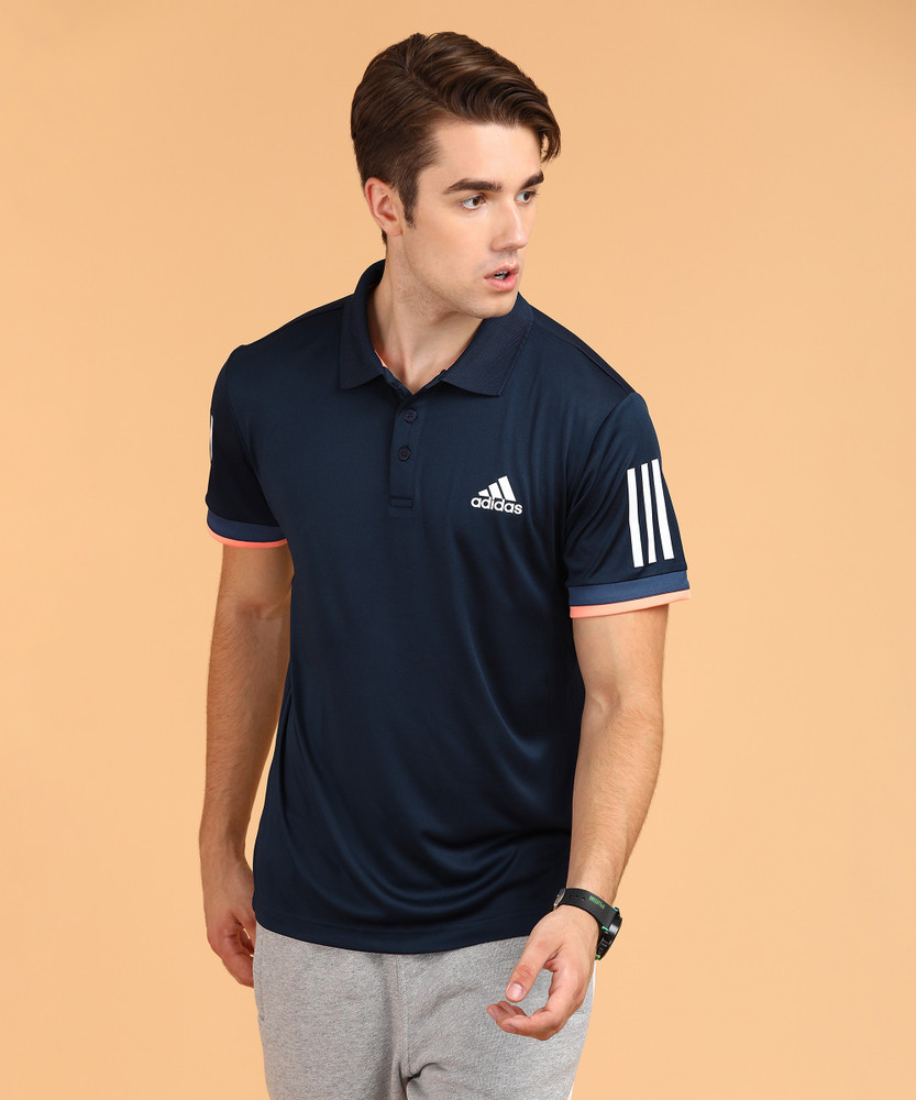 adidas navy blue polo t shirt