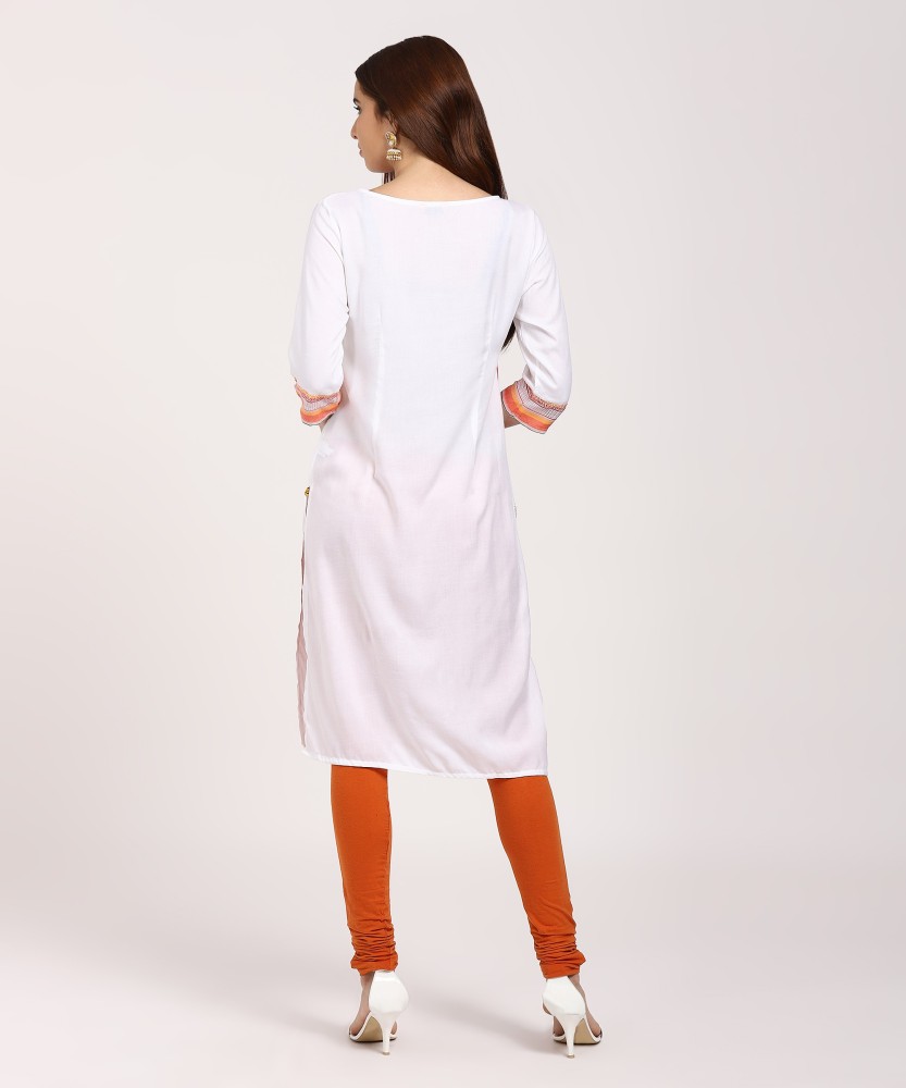 Plain white hotsell kurti flipkart