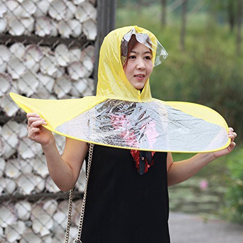 Yellow cheap umbrella hat