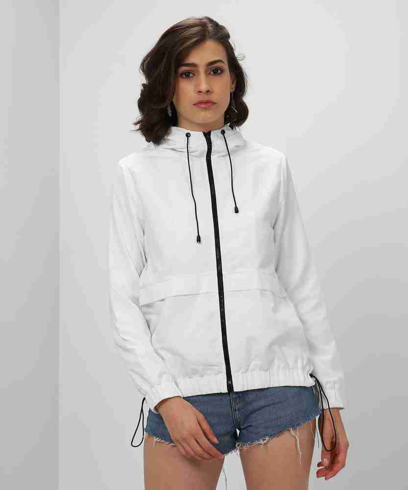 Forever 21 white windbreaker hotsell