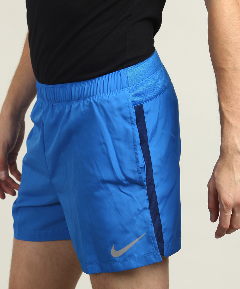 NIKE Solid Men Blue Running Shorts Buy NIKE Solid Men Blue