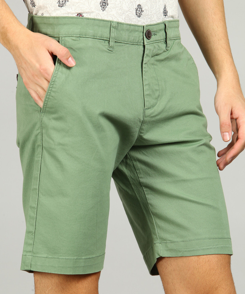 Green jean shorts new arrivals
