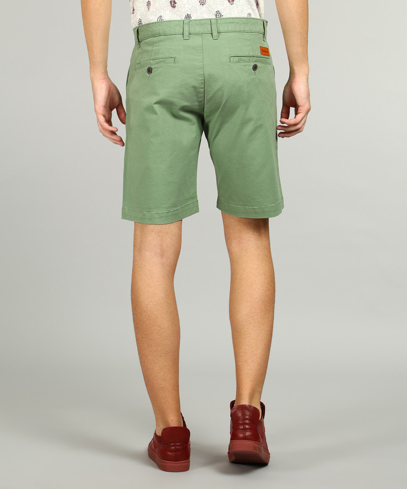 Olive jean shorts store