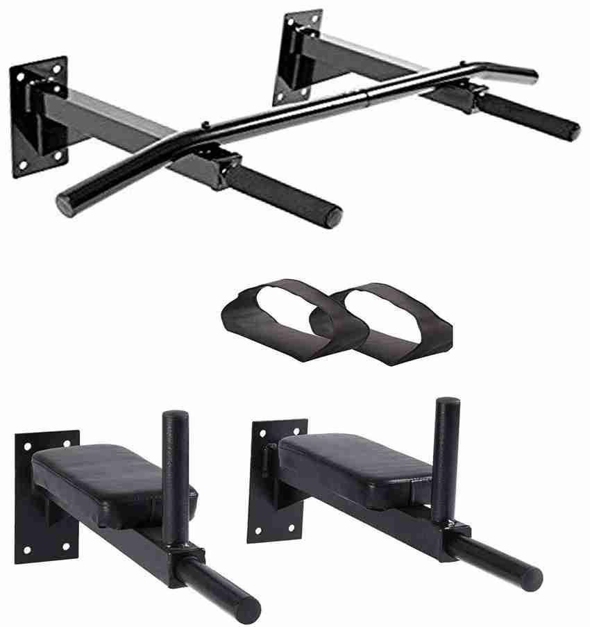 IBS Wall Mount Combo Dips Bar Pub Straps for Multiple Body Exercises for Home and Gym Pull up Bar Buy IBS Wall Mount Combo Dips Bar Pub Straps for Multiple Body Exercises