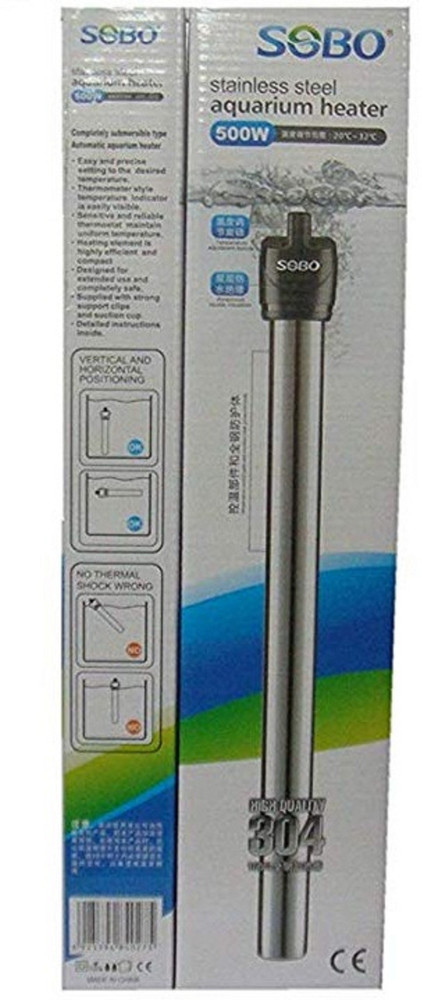 Foodie Puppies SOBO Aquarium Stainless Steel Heater 500 W for 4 to