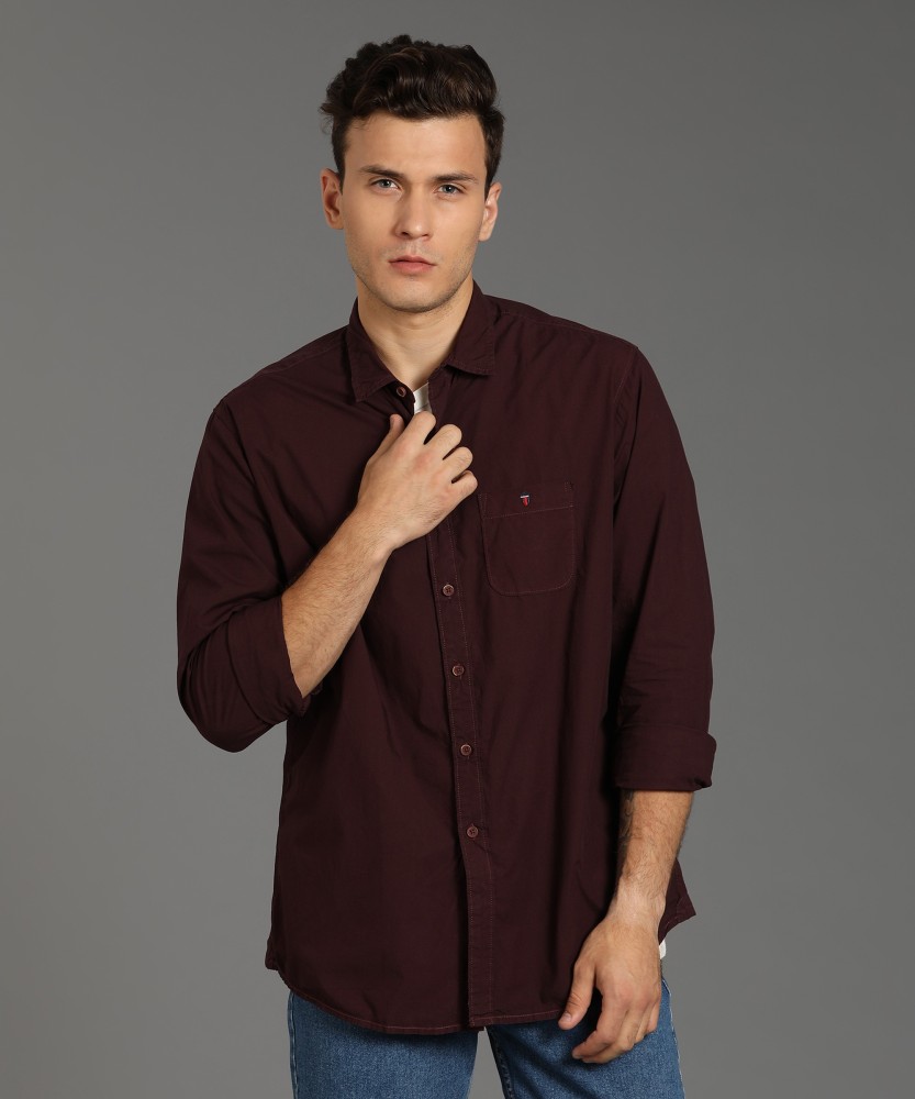 Buy Maroon Shirts for Men by LOUIS PHILIPPE Online