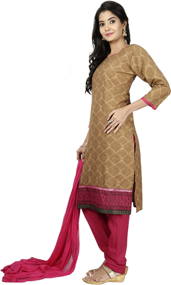 THE CHENNAI SILKS Cotton Blend Printed Salwar Suit Material Price