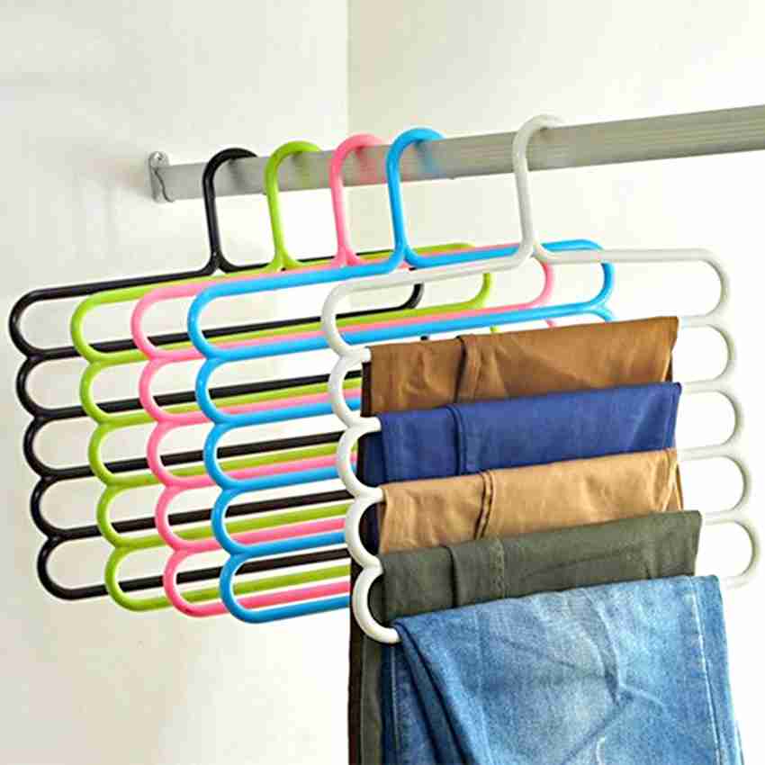 Anvel Multi Purpose Hanger Tie Hanger 5 Layer Space Saver High Quality Plastic Pack of 5 Closet Organizer Price in India Buy Anvel Multi Purpose Hanger