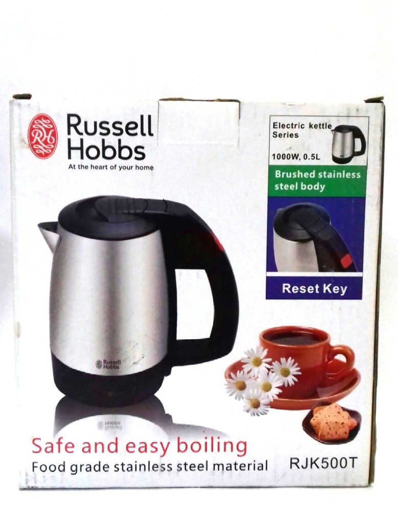 Russell Hobbs RJK500T Stainless Steel 1000W 0.5 L Electric Travel  Kettle(Black)