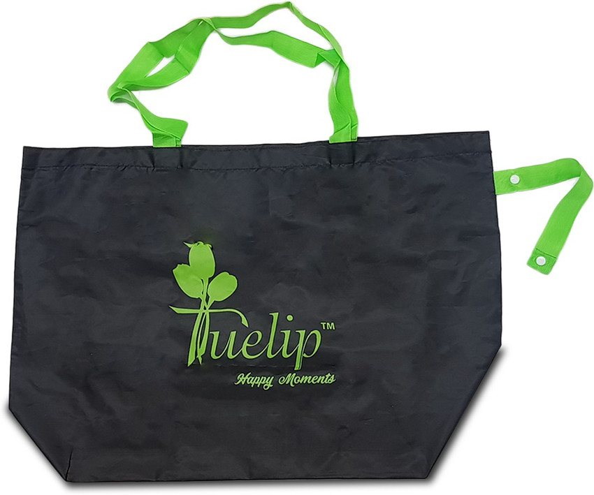 Tuelip Folding Shopping Bag Polyester Material Black Color For Regular Use Carry Bag Hand Bag Grocery Bag Price in India Buy Tuelip Folding Shopping Bag Polyester Material Black Color For