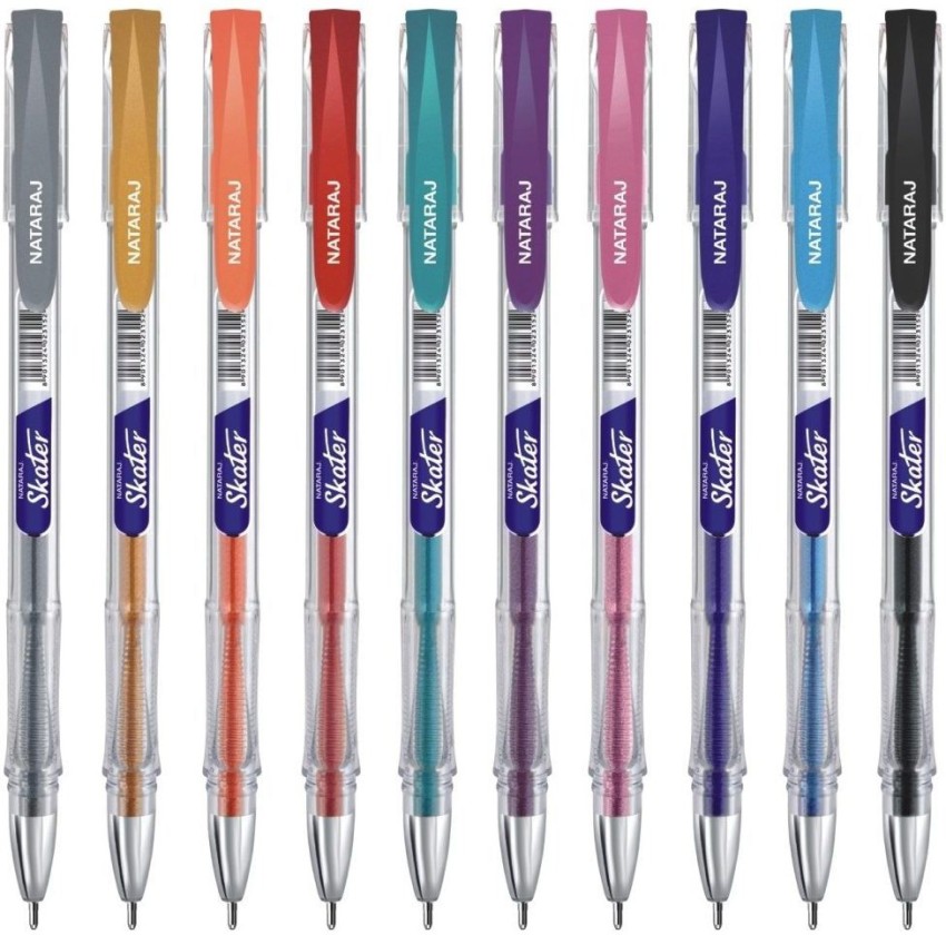 NATARAJ skater colourfull sparkle gel pens Gel Pen - Buy NATARAJ skater  colourfull sparkle gel pens Gel Pen - Gel Pen Online at Best Prices in  India Only at