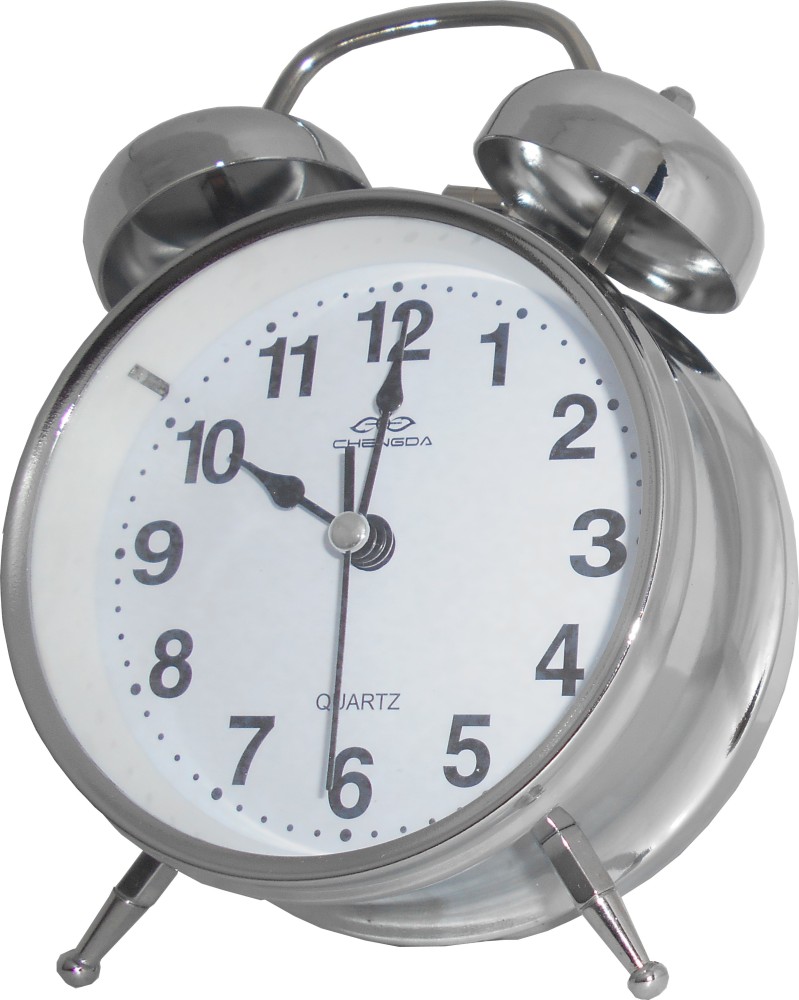 CHENGDA Analog Silver Clock Price in India - Buy CHENGDA Analog Silver Clock  online at