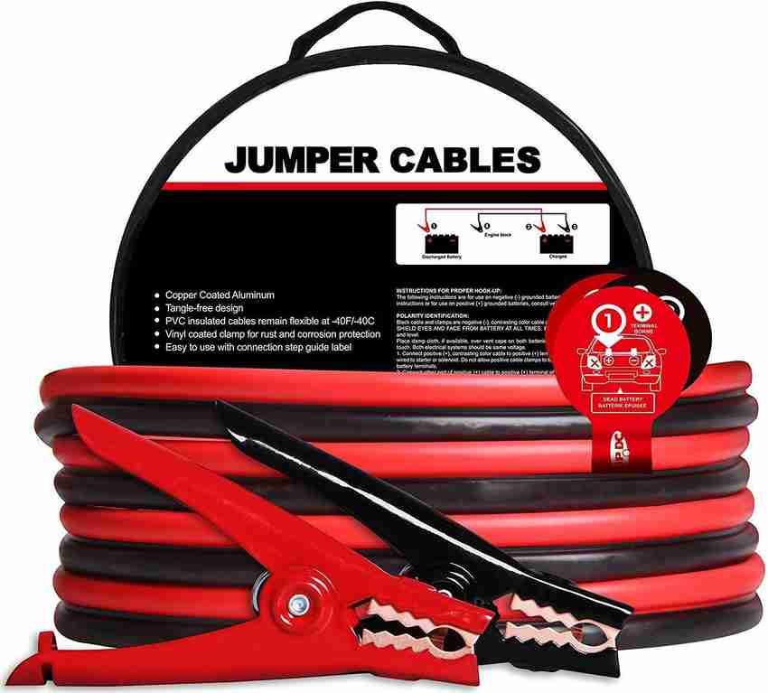 RHONNIUM Battery Jumper Cables 4 Gauge 20 Feet Heavy Duty
