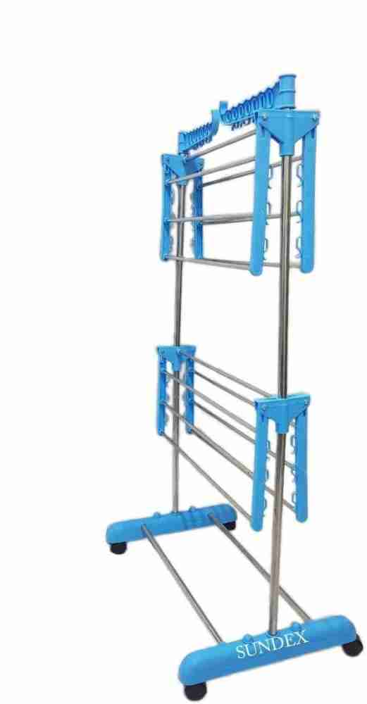 SUNDEX Steel Floor Cloth Dryer Stand 2 TIER SINGLE PIPES Price in India Buy SUNDEX Steel Floor Cloth Dryer Stand 2 TIER SINGLE PIPES online at Flipkart