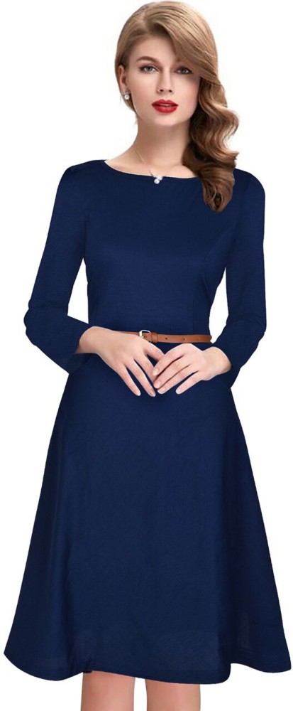 Classic navy clearance blue dress