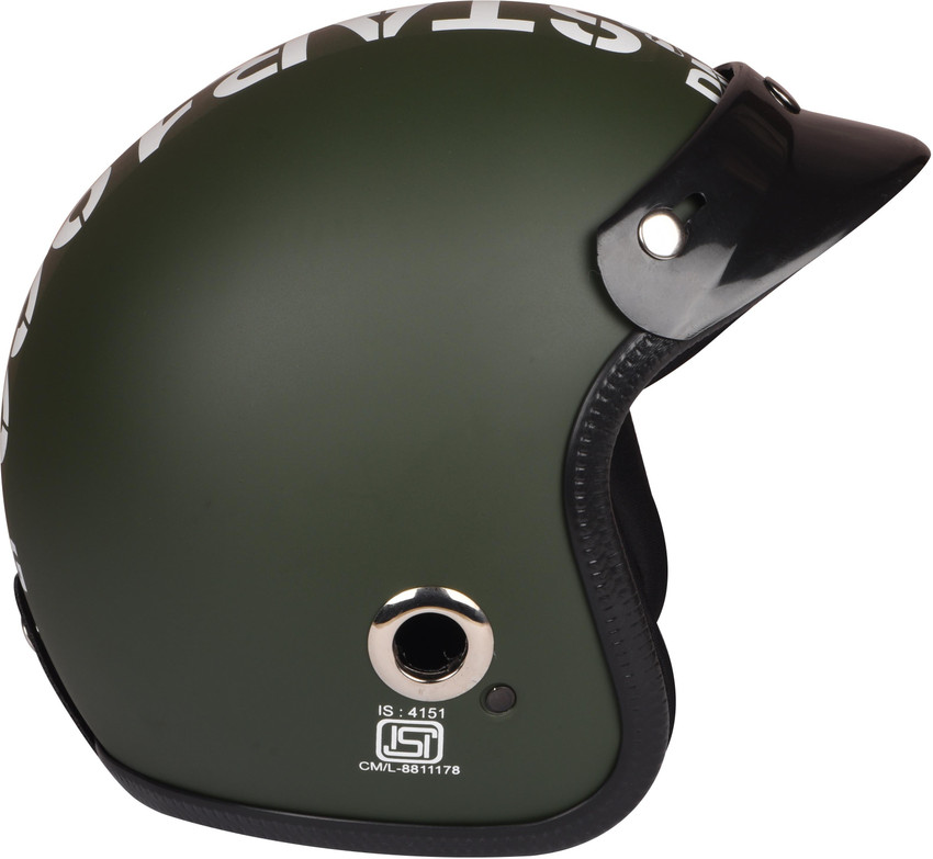 DNG Open Face Green Star With Sun Shade Motorbike Helmet Buy DNG