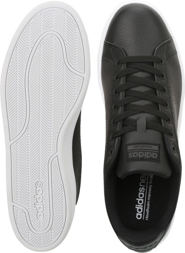 Men's cloudfoam advantage clearance clean sneakers black/black/white