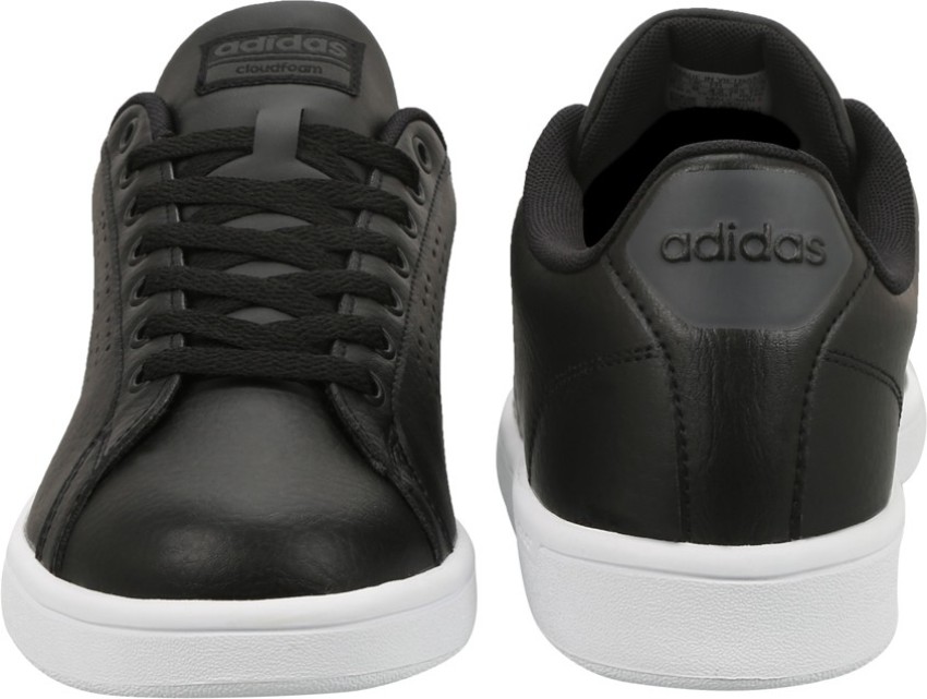 Adidas men's cloudfoam shop advantage clean sneakers black/black/white