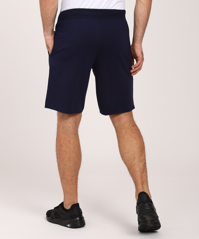 FILA Solid Men Blue Basic Shorts Buy FILA Solid Men Blue Basic