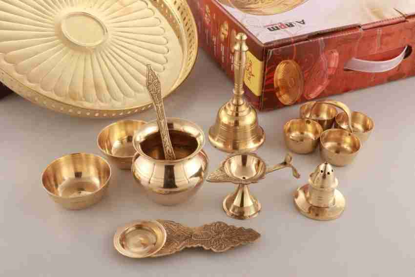 Mix Self Brass Pooja Set for Home at Rs 1299/set in Chennai