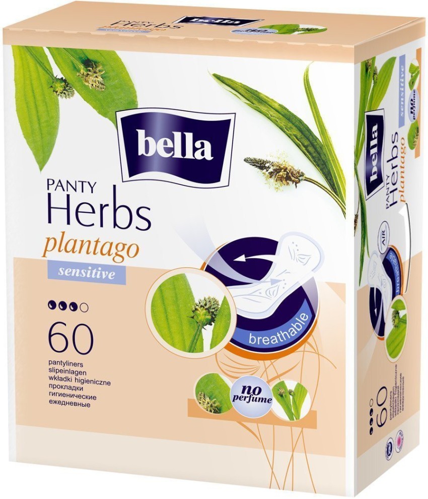 Bella Herbs Sensitive Panty Liners - 60 Pieces (Plantago) Pantyliner, Buy  Women Hygiene products online in India