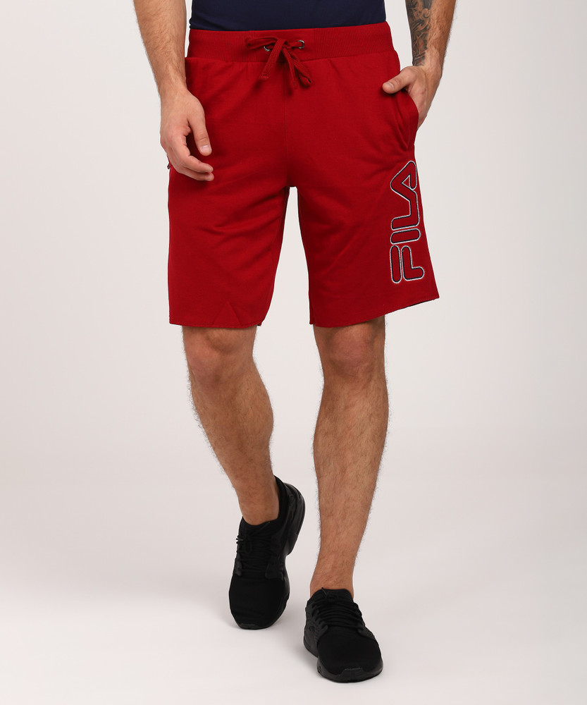 FILA Printed Men Red Sports Shorts Buy FILA Printed Men Red