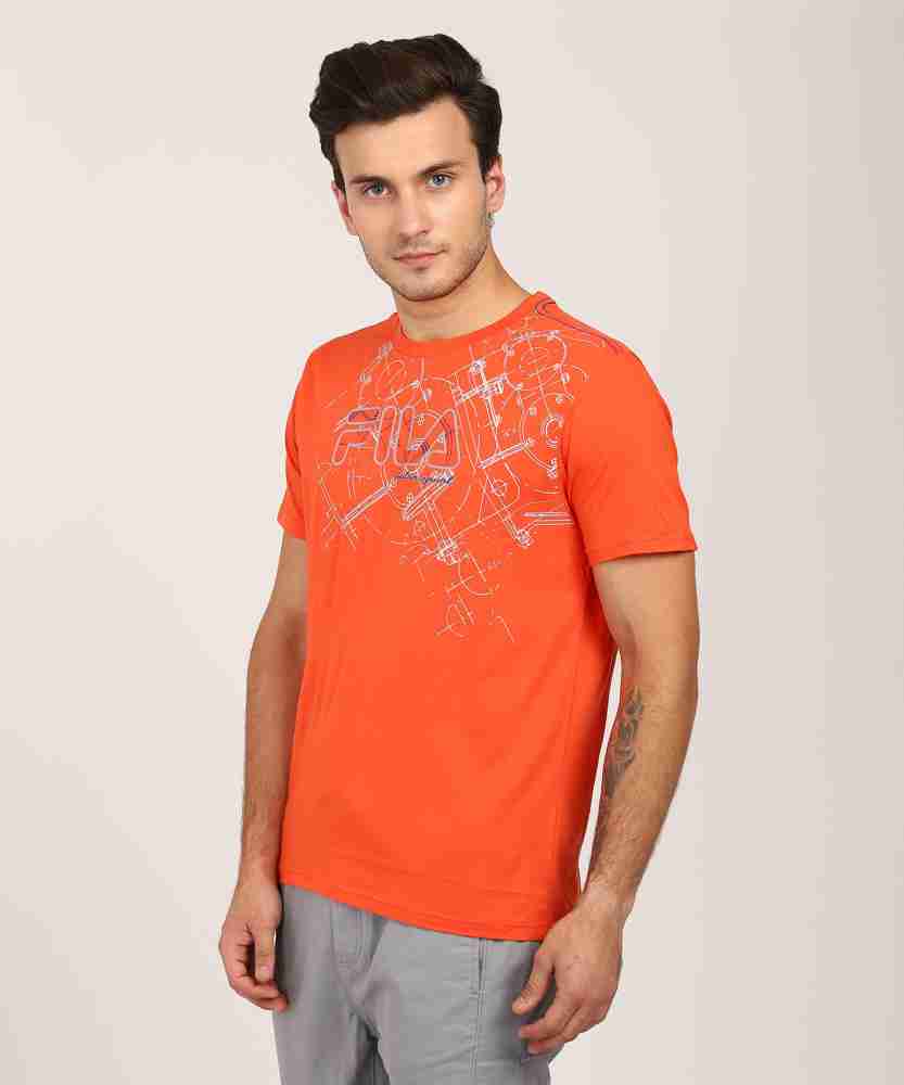 Fila shirt orange best sale