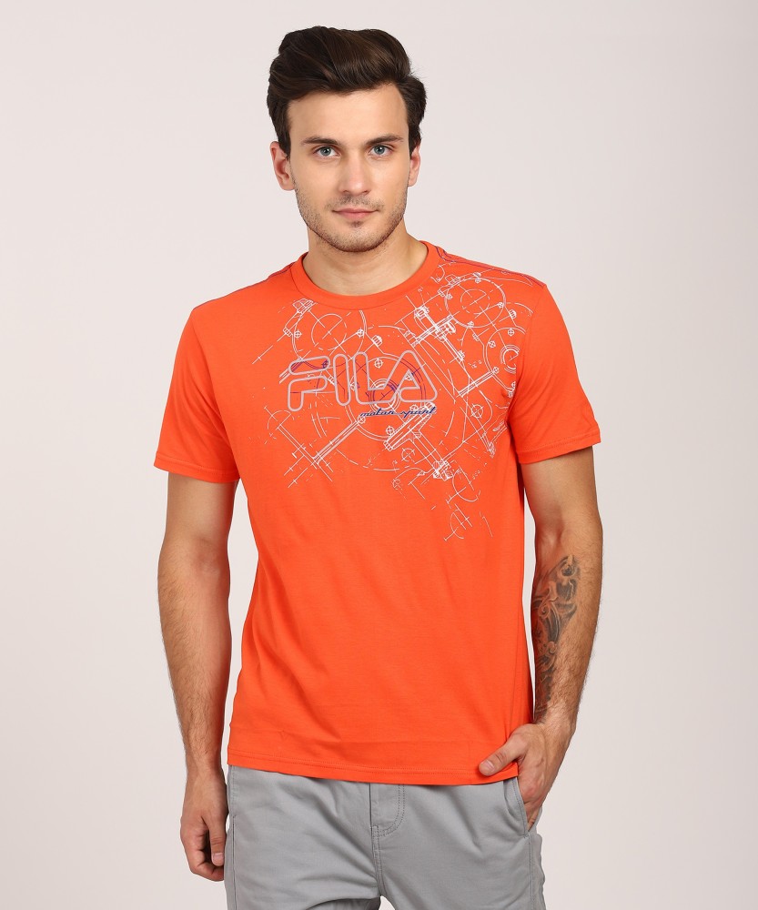 Fila t hot sale shirt orange