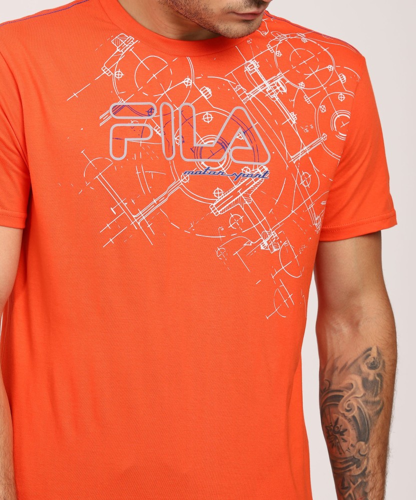 Fila t hot sale shirt orange