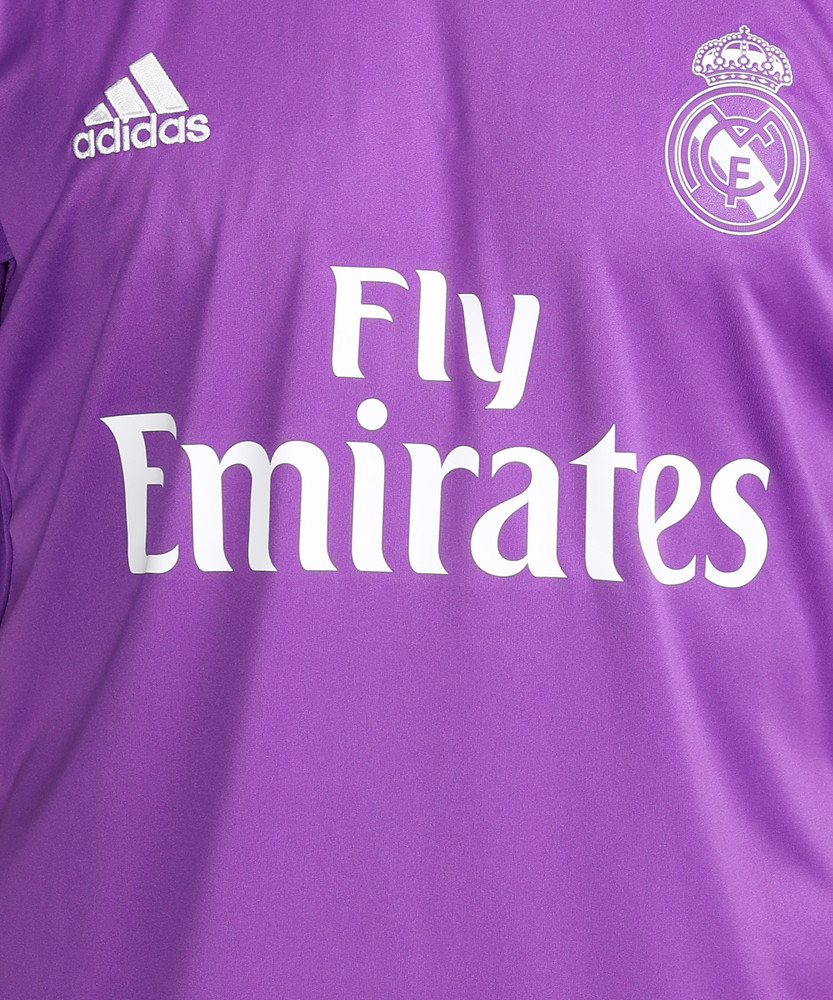 ADIDAS Real Madrid Printed Men Round Neck Purple T Shirt Buy