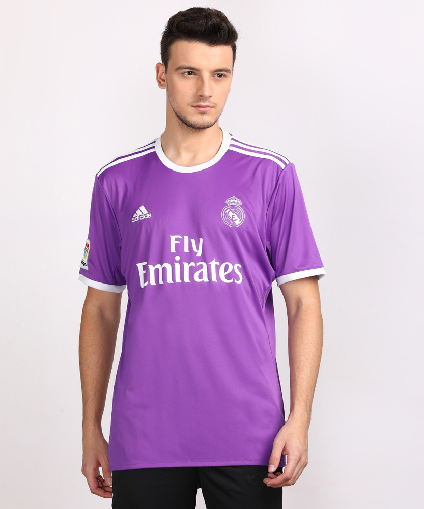 ADIDAS Real Madrid Printed Men Round Neck Purple T Shirt Buy