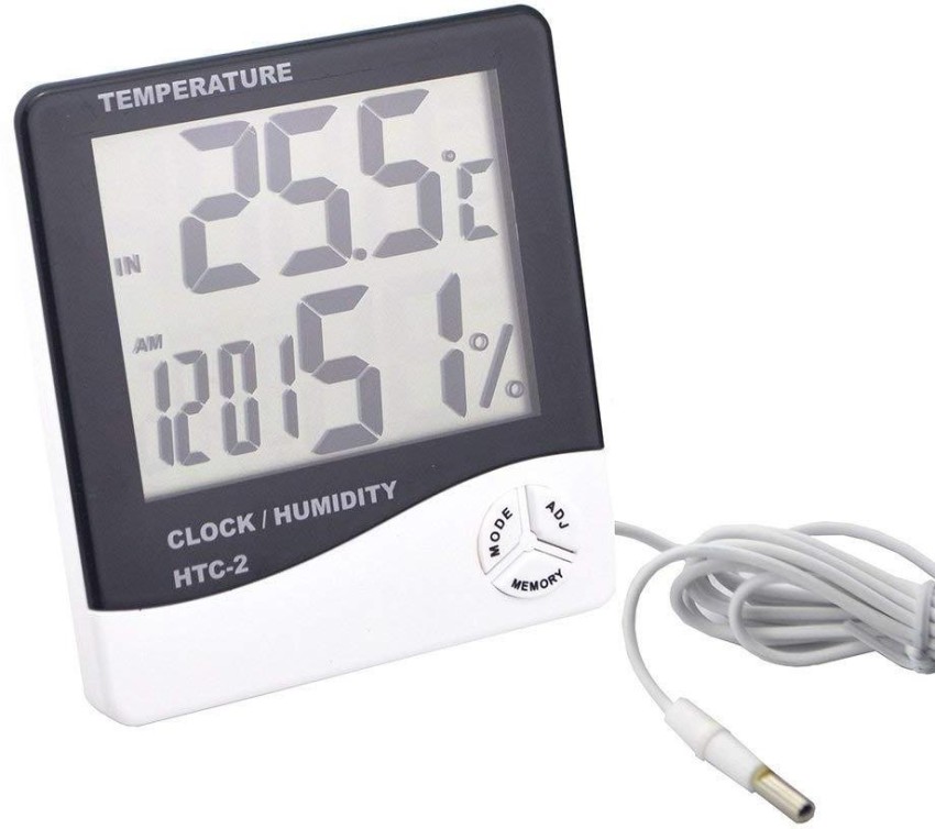 HTC-2 Digital Temperature Humidity Meter with Clock Price in