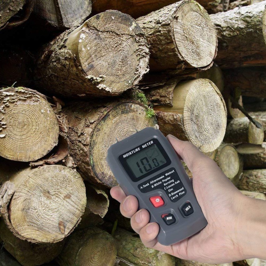 Emt01 0-99.9% Two Pins Digital Wood Moisture Meter Wood Humidity Tester  Hygrometer Timber Damp Detector Large Lcd Display - Temu