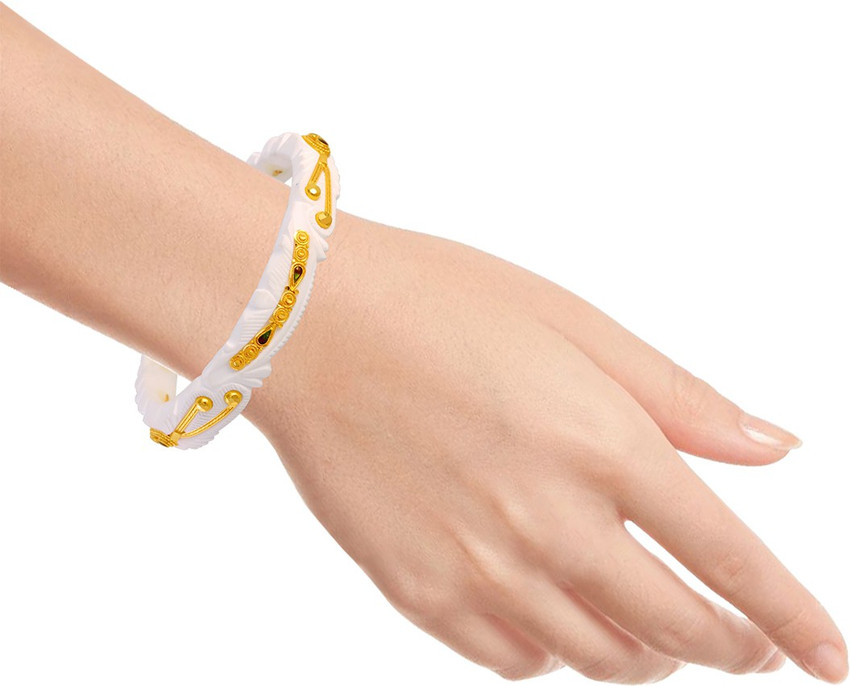 Gold sankha clearance bangles