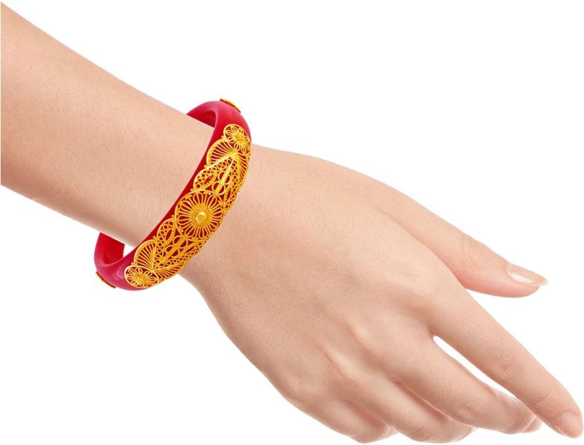 Buy Bovzen Gold Plated Acrylic Shakha Pola Bangle Set Pack of 4  Size  22 Online at Best Prices in India  JioMart