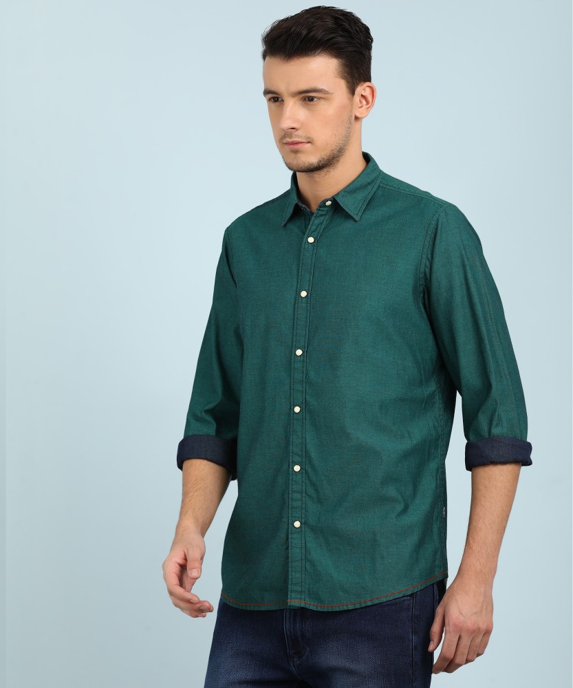 Pepe Jeans Men Solid Casual Dark Green Shirt Buy GREEN Pepe Jeans Men Solid Casual Dark Green Shirt Online at Best Prices in India Flipkart