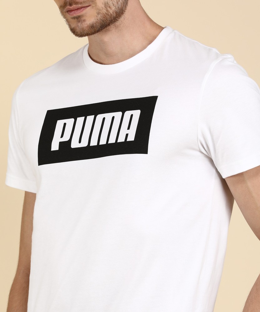 PUMA Printed Men Round Neck White T Shirt Buy Puma White PUMA