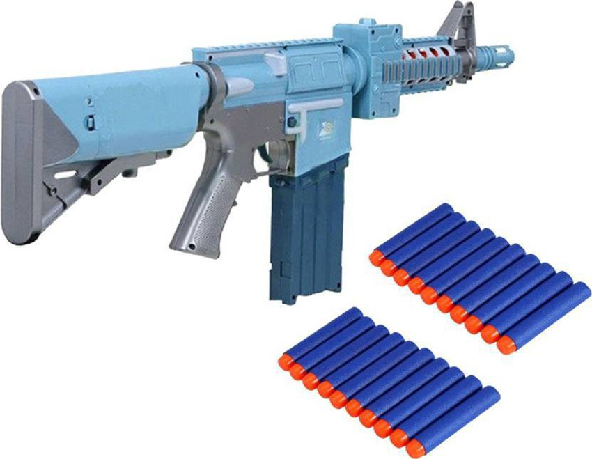M Alive Machine Gun Blaze storm Large 72cm Battery Operated Semi Auto Soft Bullet Gun Toy with 20 Foam Bullets Guns Darts Machine Gun Blaze storm Large 72cm Battery Operated Semi