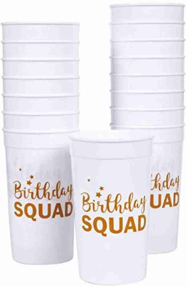 Blue Happy Birthday 16oz Styrofoam Cups