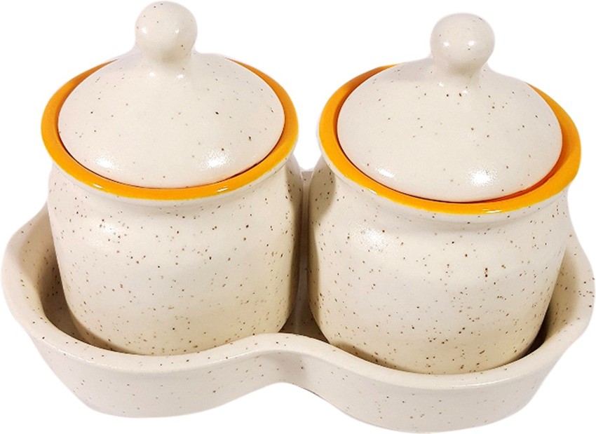 CROCKTO Condiment Set Ceramic  (3 Piece)