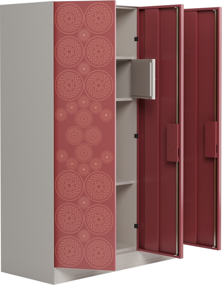Godrej Interio Slimline Fusion 3 Door With Locker Metal Almirah