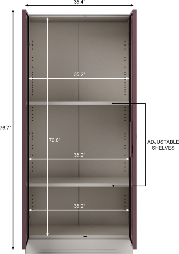 GODREJ INTERIO Slimline Fantasia Dark Wood 2 Door Steel