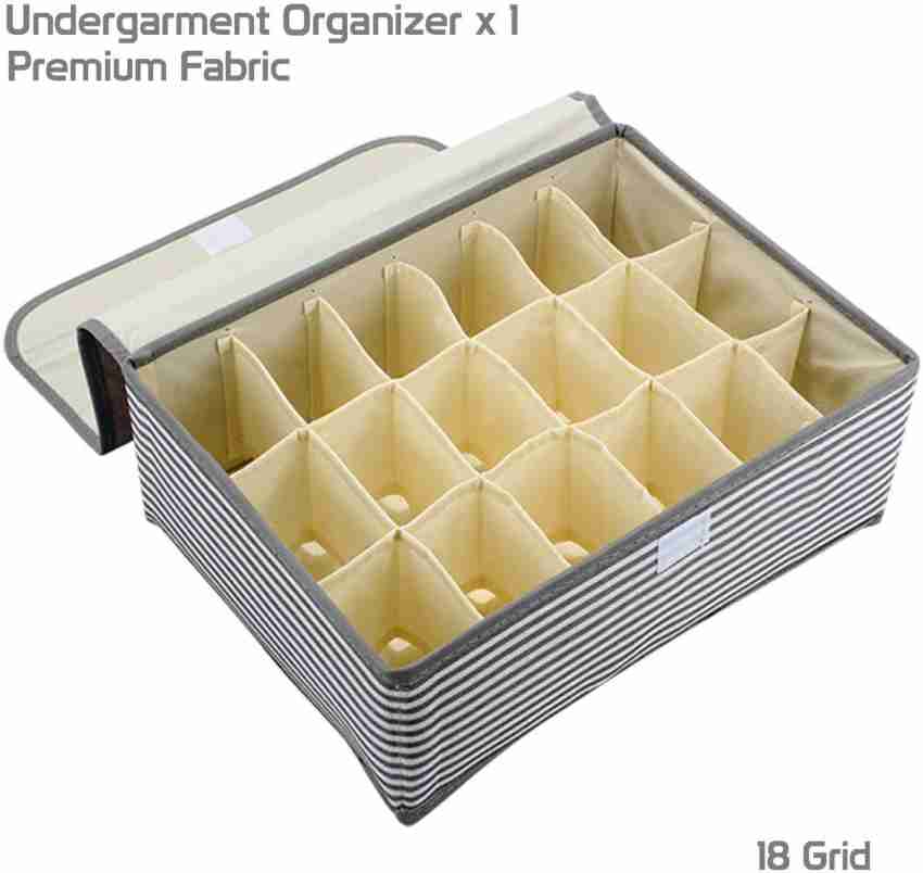 Buy Yellow Weaves Undergarments Organizer/Foldable Storage Box with Lid for  Drawers, Pink Online at Best Prices in India - JioMart.