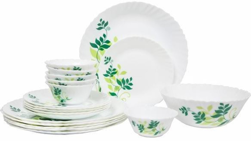 BOROSIL Pack of 19 Glass Larah Opal Glass Fern 19 pcs Dinner Set Dinner Set Price in India Buy BOROSIL Pack of 19 Glass Larah Opal Glass Fern 19 pcs Dinner