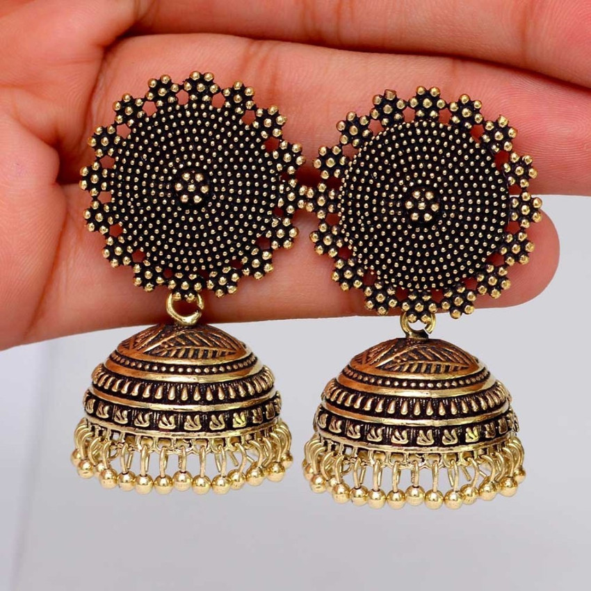 Oxidized hotsell gold earrings