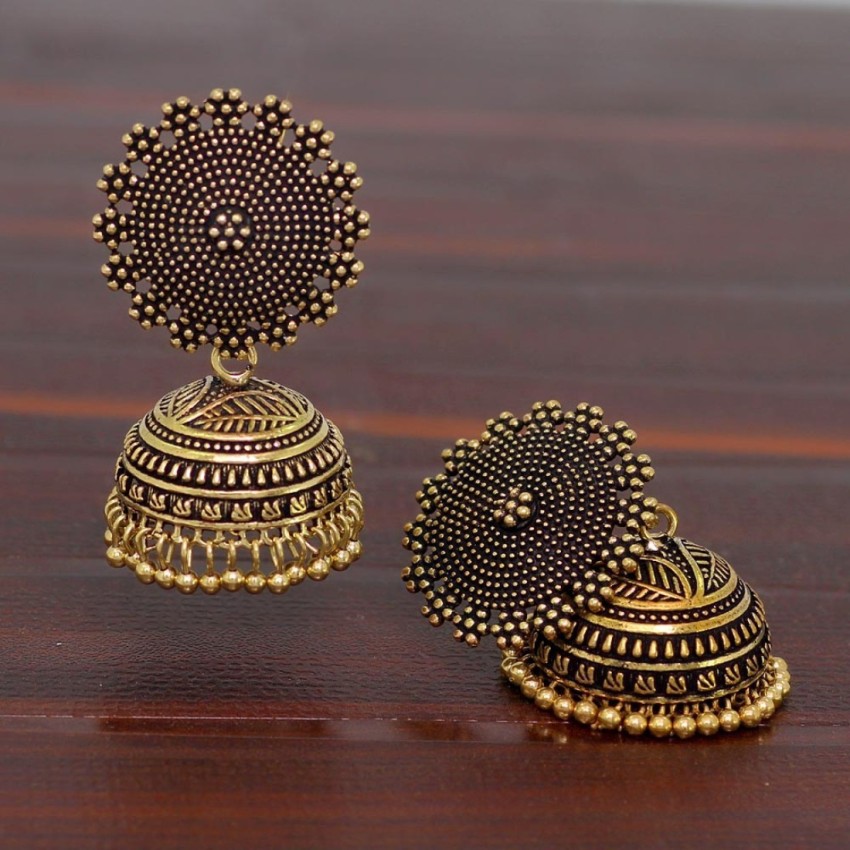 Golden on sale oxidised earring