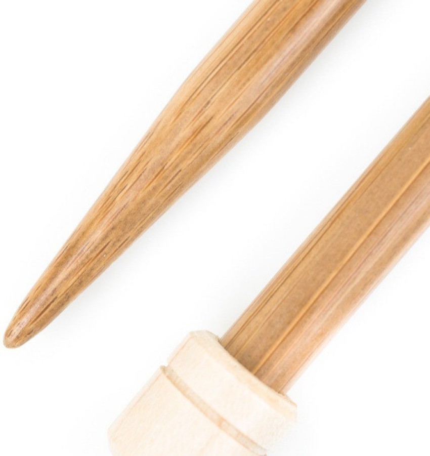 PRANSUNITA Bamboo Single Point Long Knitting Needles Knit Pin