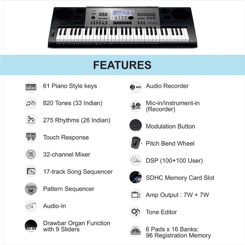 CASIO CTK 7300IN KH32 Digital Portable Keyboard