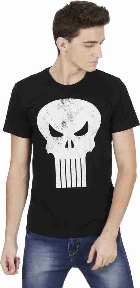 Punisher Graphic Print Men Round Neck Black T Shirt Buy Punisher Graphic Print Men Round Neck Black T Shirt Online at Best Prices in India Flipkart
