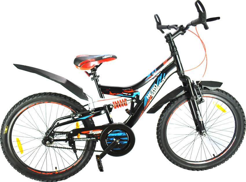 HERO Zapper Dual Suspension Bike For Teenagers Black Blue